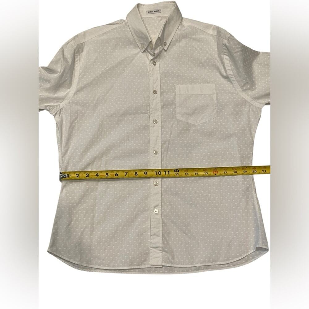 TOMAS MAIER Size 8 White Cotton Button Down Long Sleeve Shirt - Picture 9 of 13